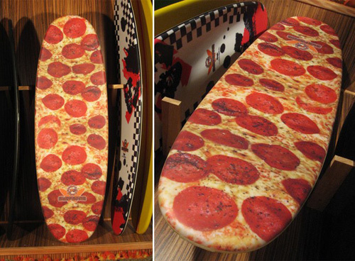 Pizza on Surfboard Pizza on board