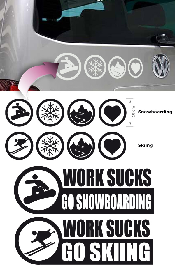 Ausserdem haben wir noch unsere Icon Sticker Und WORK SUCKS Sticker am Start.