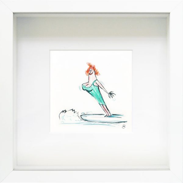 Surfergirl Illustration, aus der Serie "Beach Visitors" Surfergirl Illustration, aus der Serie "Beach Visitors" von Freaks of Fashion