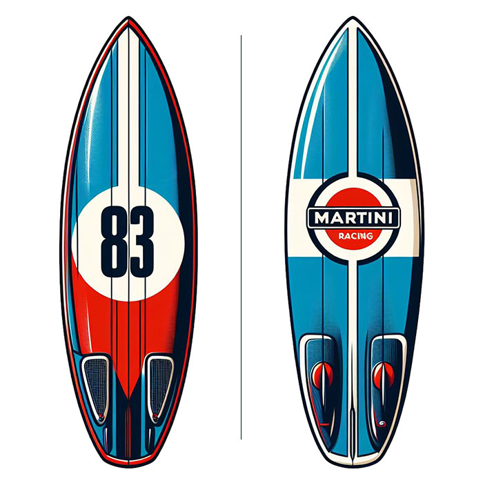 AI generiertes Surfboard Design