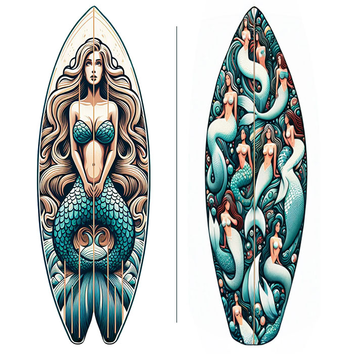 AI generiertes Surfboard Design