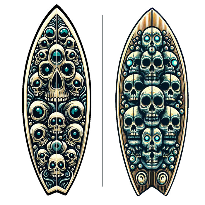 AI generiertes Surfboard Design