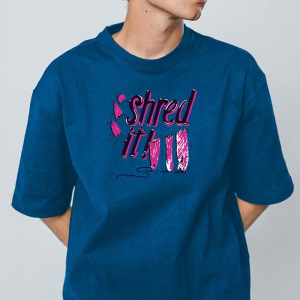 Bügelpatch "Shred it", Anwendungsbeispiel