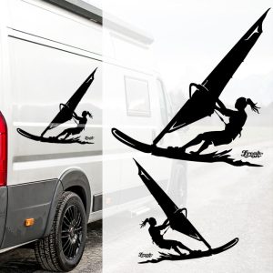 Autoaufkleber Windsurferin von Freaks of Fashion