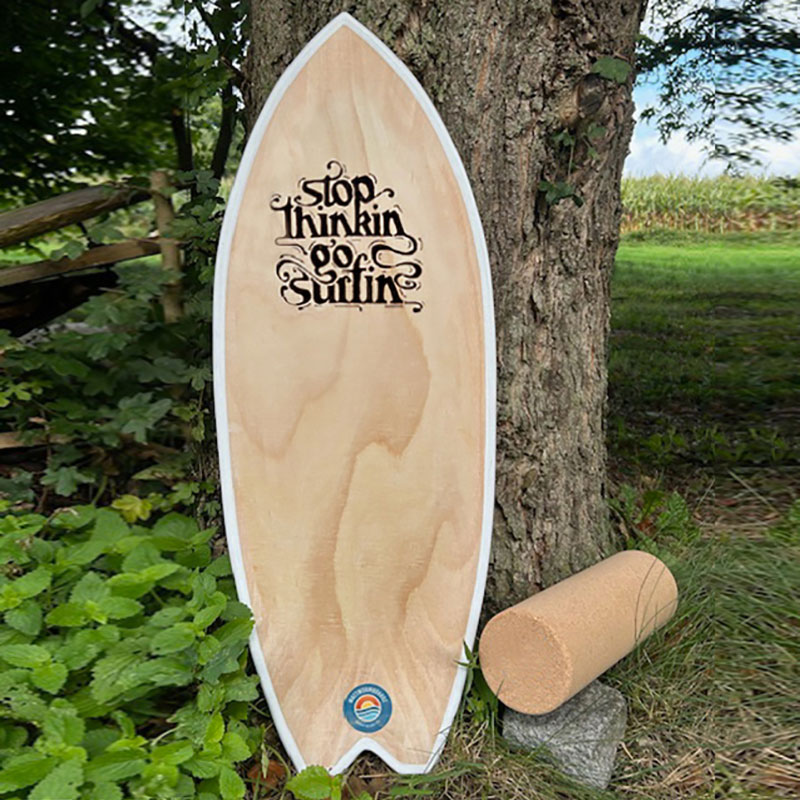 Balance Board, handgefertigt von Wattworm Boardz, Motiv "Go Surfing" Balance Board, handgefertigt von Wattworm Boardz, Motiv "Go Surfing"