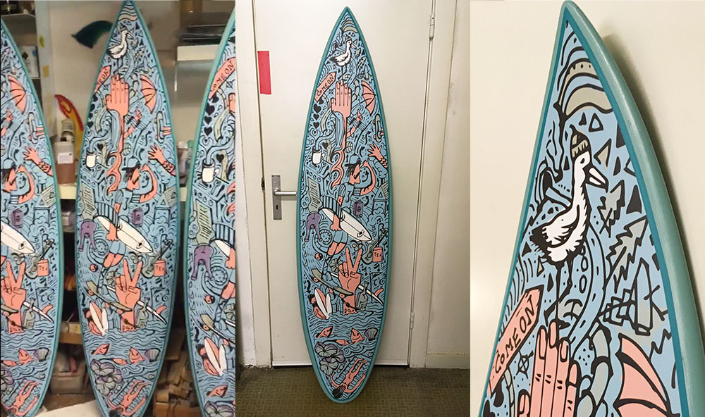 Impression Deko Surfboards für KaDeWe Group